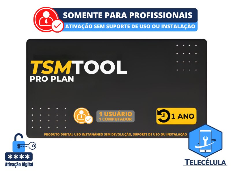Sem Imagem - TSM TOOL ATIVA��O DIGITAL DE USO 1 ANO - SOLU��O PODEROSA PARA DESBLOQUEIO FRP, KG, MDM ANDROID